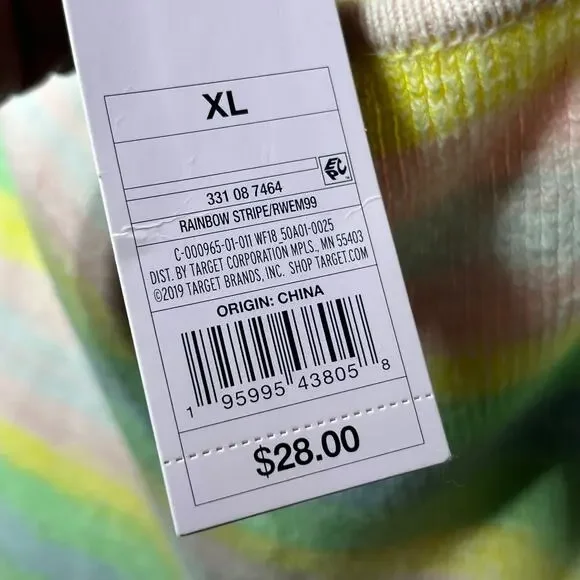 Wild Fable NWT Dress Pastel Rainbow Striped Knit Halter Summer Vacation Beach XL - Picture 9 of 9